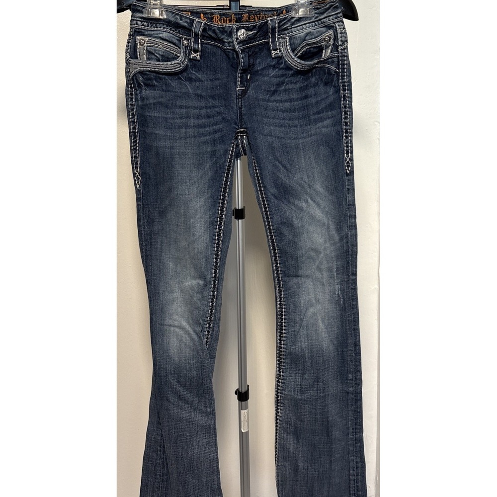 Rock Revival Womens Size 28 Johanna Denim Jeans Stretch Blue - Picture 8 of 15